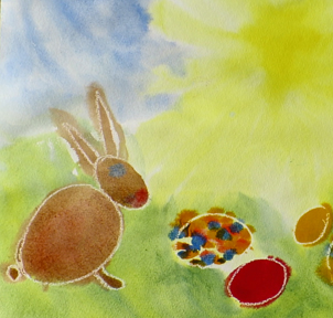 Bild Kindermalen Apr26  links: Osterhase