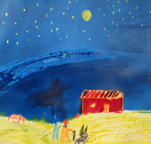 Bild Kindermalen Dez 25 Mitte: Maria und Josef